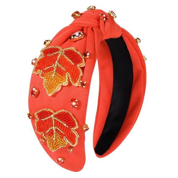 Accessories - Beaded Fall Headband Women’s Autumn Thanksgiving Accessories Rhinestones